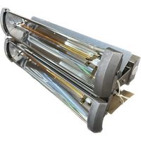 Chauffage infrarouge 3000W court acier inox 200x460x170mm 230V reflecteur argent IRCTT30 inox