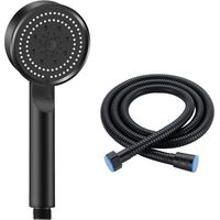 Hochdruck-Wasserspar-Duschkopf mit 5 Modi, Duschset mit Halterung und Schlauch für Badezimmer, inklusive 1,5-Zoll-Schlauch (Farbe: Schwarz)