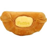 Jouets en peluche Croissant pour chiens, interactifs et amusants, à mâcher, couineur, pour chiots, chats, chatons
