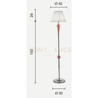 PIANTANA PAGANINI BIANCO/CROMO 1 LUCE ATTACCO E27 H.153+26CM