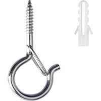 Q-Hanger Lot de 22 crochets à vis pour suspension murale ou de plafond avec boucle de sécurité pour le Nouvel An, la maison, le garage, la fête (argent)