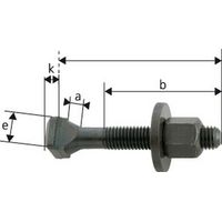 Vite Per Solco Di T, Larghezza : Di Solco : 12 Mm, Ø Di Filettatura X Lunghezza M12 X 200 Mm, Materiales Trattato Per Classe Di Resistenza 10.10
