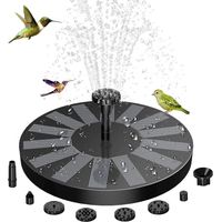 Fontaine Solaire Extérieur Flottante Pompe Bassin Solaire avec 6 Buses pour Bain d'oiseau, Étang, Piscine, Patio, Décoration de Jardin