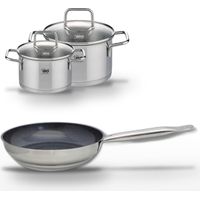 Lot Poêle 28cm & 2 Faitouts 16/20cm Elo Profi Therm Platinum