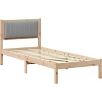 Maison Exclusive - Letto con Testiera Rivestita Grigio chiaro 75 x 190 cm