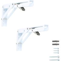 Weiß 200x110mm Klappstütze 1 Paar Klappkonsolen Klappregalhalter Faltkonsole
