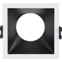 Collerette spot encastrable carrée - Faible UGR - Découpe 75 x - Blanc Neutre - Blanc - Noir