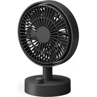 Irovami Ventilateur de table intelligent Oraimo 5W – Moteur sans balais, autonomie 7h, vitesse progressive, oscillation 100°/135° – Noir