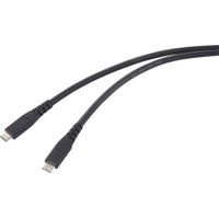 Renkforce USB-C® Kabel USB4® USB-C® 1.00 m Schwarz TPE-Mantel RF-6662040