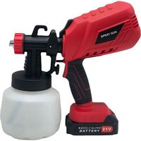 Pistolet à Peinture, 120W Pistolet à Peinture avec Réservoir 800ML, Avec batterie,Pistolet à Peinture pour Clôture, Pistolet à Peinture électrique HVLP pour Armoires, Plafonds, Clôtures