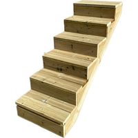 Treppe Holz H105cm 6 Stufen, Breite 60cm, MIT Setzstufen