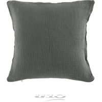 Lot de 2 Coussins en Gaze de coton Anthracite 40 x 40 cm.