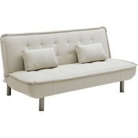 Canapé convertible clic-clac en tissu beige MISHAN