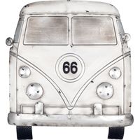 Signes Grimalt Aplique Metal Adorno Pared Adorno Pared Van Route 66 Placas Metal Blanco 4x57x62cm 28865