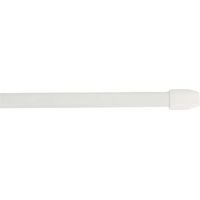 Tringle ovale 10x5 mm, 70 à 110cm, avec pitons de fixations, blanc, 2 pièces