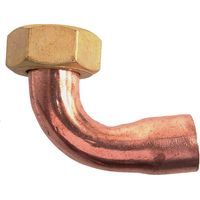 Raccord 2 pièces écrou prisonnier coudé F20/27 Ø 14 - GARIS - D12207B