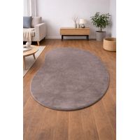 Tapis en laine Opuence - Tapis en laine - 190x135cm, Oval - 100% Laine vierge - Tufté main - Gris