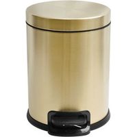 Cestino bagno 5lt con pedale in acciaio inox finitura oro PVD KA5G kamalu