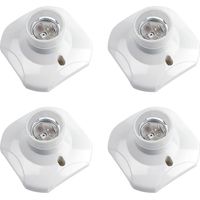 Portalámparas de techo con rosca Mascot E27, portalámparas de garaje E27, CA 220-240 V, portalámparas LED, base de techo E27, base de plástico blanco para lámpara de pared, paquete de 4