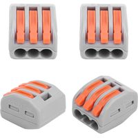 Dispositif de connexion parallèle PCT-213 de 100 pièces avec borniers sans pression et bornes à connexion rapide.
