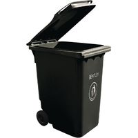 Poubelle à roulettes noire 240L - 580 x 735 x 1065 mm - CHARLES BENTLEY