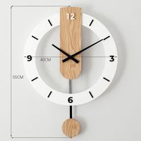 Horloge murale en bois, moderne et silencieuse, grande décoration pour la cuisine, la maison, le salon et la chambre.