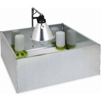 Gaun Park pour des poussins galvaniss avec des accessoires mm. 630 x 630 x 280 h.