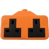 Dencon Trailing Socket 13A 2-Gang Orange - Electrical Accessory