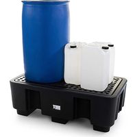 Auffangwanne 2 Fässer - Schwarz - 250 Liter - SJ-100-001