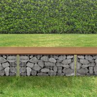 Gabionenbank Friesland WPC 100x45x30 cm Teakholzfarben pro.tec