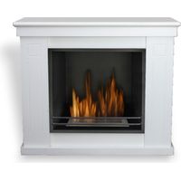 Camino a bioetanolo Raffaello – 3 kW – struttura in legno MDF bianco 83x98x32 cm