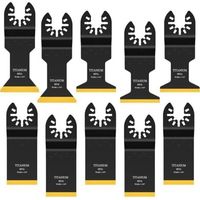 Lame d'outil oscillant en titane, 10 lames de scie oscillantes pour la coupe du métal, kit de lames multi-outils en bois et métal, lames multi-outils pour Dewalt Milwaukee
