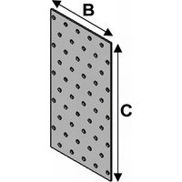 Plaque perforée (l x L x ép) 100 x 200 x 2,0 mm - AL-PP100200 - Alsafix