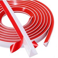 3 Meters Silicone Skirting Board Caulk Strip, Quadrant Trim Coving for Ceilings, Self Adhesive Flexible Moulding Trim, Skirting Board Cover for Cabinet Countertop Shower Tray Floor, Wall Corner