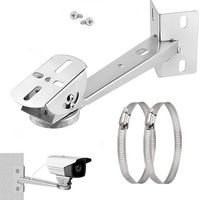 Support Camera, Support Camera Exterieur Acier Inoxydable, Support De Caméra De Surveillance Réglable 360° Support Bras D'extension pour Caméras De Surveillance Intérieures Et Extérieures (YC1050)