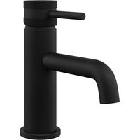Core Matt Black Modern Round Style Mono Basin Mixer Bathroom Tap