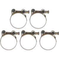 5 Pièces Colliers de Serrage Acier Galvanisé, Kit pour Applications Automobiles et Mécaniques, 32-35mm