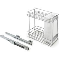 Botellero extraíble cromo para mueble de cocina 70x30 cm Organizador panero deslizante universal, fácil instalación