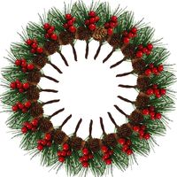 20 Pieces Artificial Christmas Berries, Artificial Pine Branches, Berries Pine Cones Pine Needles, for Garden Christmas Party Table Decorations, Christmas Decorations.