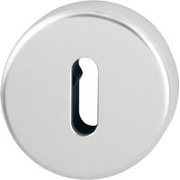 Paire de rosaces de clé 42KVS alu.F1/plaquette naturelle. 9 mm OB rond