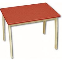 roba Tavolo per bambini, In legno massello e MDF, Con piano laccato colorato, A x L x P 56 x 76 x 52 cm, Rosso