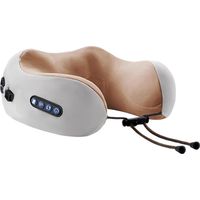 Masseur Cou et Cervical, Appareil Massage de Cervicales, Coussin Massant en U Portable, Appareil de massage de la nuque, pour Maison, Bureau et Voyage (Marron)