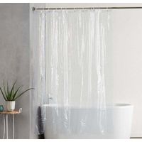 Duschvorhangfutter, 180 x 200 cm – Wasserdichter, transparenter Duschvorhang mit 12 rostfreien Ösen für das Badezimmer