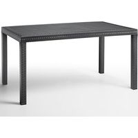 TAVOLO RESINA RETTANG.140X80CM "URANO" ANTRACITE SIMILRATTAN