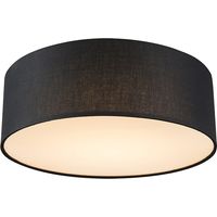 Ceiling Lamp Black 30 cm Incl. LED - Drum LED