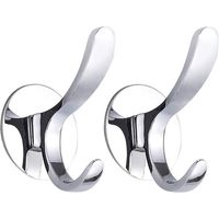 YMYNY 2 adhesive hooks. Self-adhesive wardrobe mounting without damaging the wall
