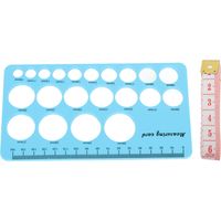 GARRYFIZH Règle de mesure des mamelons pour mères, outil de mesure flexible en silicone avec ruban souple de 1,5 m, bleu