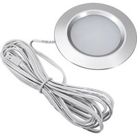 Plafoniera rotonda e sottile da incasso per camper, 12V, 12 LED, ideale per furgoni camperizzati, barche, illuminazione interna con cavo, colore bianco.