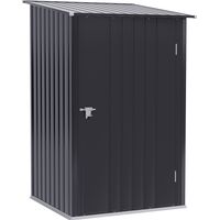 Meuble de jardin, Abrigo de ferramentas de jardin em métal, 0, 92 metros quadrados, acier galvanizado, gris-escuro., meuble extérieur, design moderne