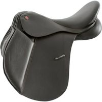 17,5", Marron: Selle Perugia pour costume en cuir avec ouverture interchangeable au garrot